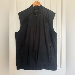 Adidas Golf ClimaProof Black Sleeveless 1/4 Zip Vest Mens Medium Athletic Wear